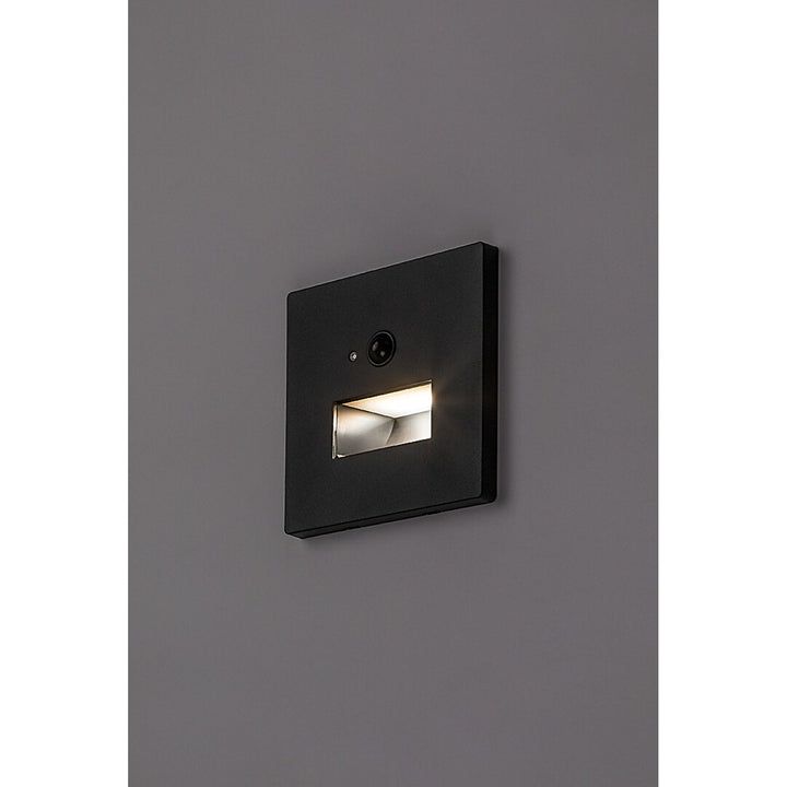 Lunca LED-lámpa, 1 W, IP20, fekete, 3000, 4500, 6500 K, mozgásérzékelő, fényérzékelő, 77197, 4 darab