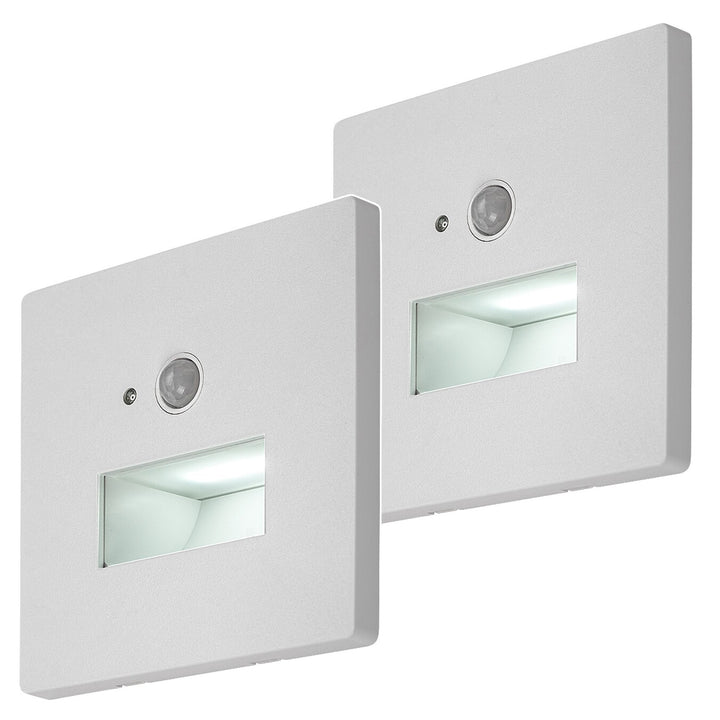 Lunca LED-lámpa, 1 W, IP20, fehér, 3000, 4500, 6500 K, mozgásérzékelő, fényérzékelő, 77198, 2 darab