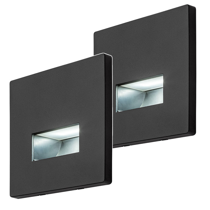 Lunca LED-lámpa, 1 W, IP20, fekete, állítható fényhőmérséklet: 3000, 4500, 6500 K, 77195, 2 darab