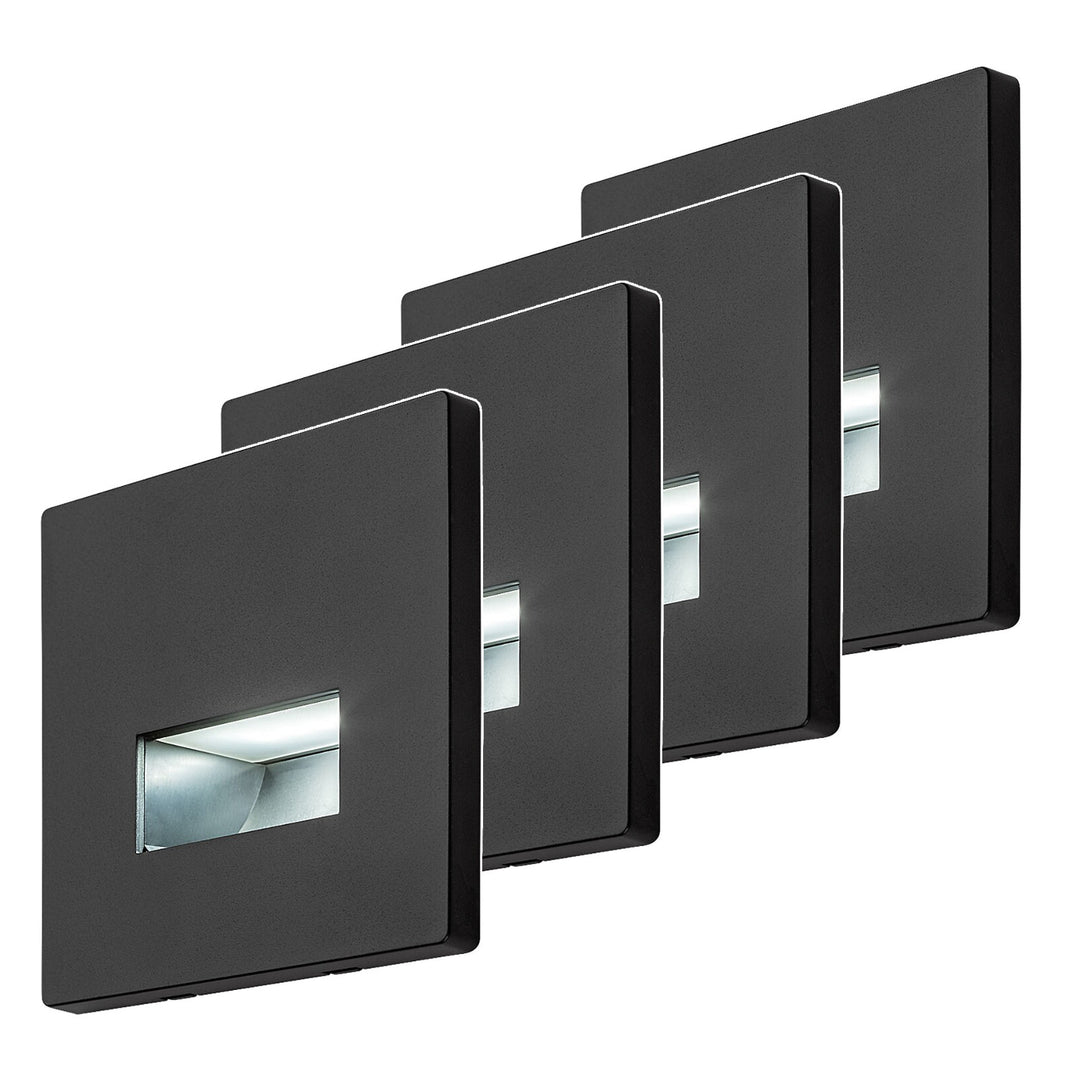 Lunca LED-lámpa, 1 W, IP20, fekete, állítható fényhőmérséklet: 3000, 4500, 6500 K, 77195, 4 darab