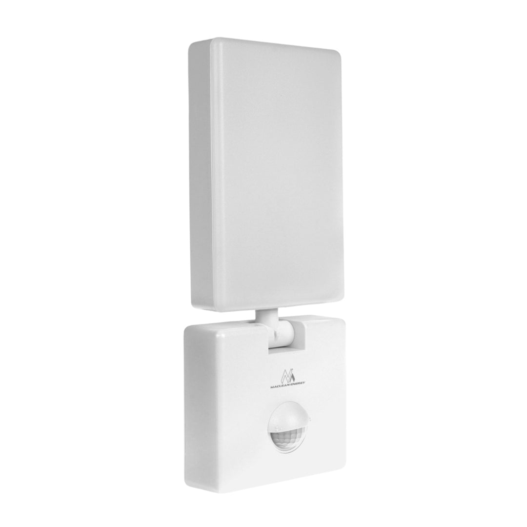 Maclean mozgásérzékelős LED-lámpa, PIR mozgásérzékelő, fehér színű, 10 W, IP65, 800 lm, semleges fehér fény (4000 K) MCE516 W, 2 darab