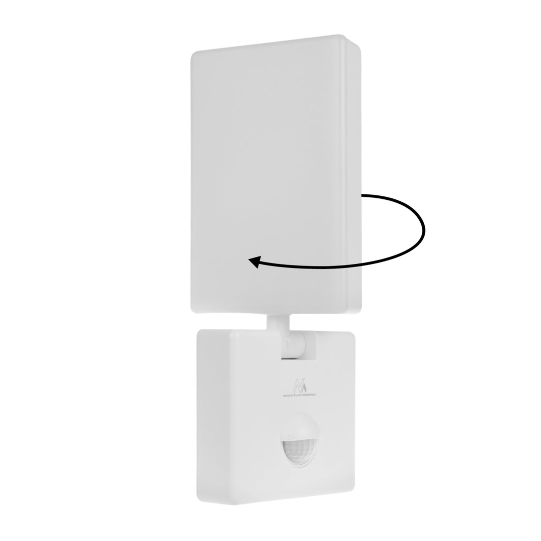Maclean mozgásérzékelős LED-lámpa, PIR mozgásérzékelő, fehér színű, 10 W, IP65, 800 lm, semleges fehér fény (4000 K) MCE516 W, 2 darab