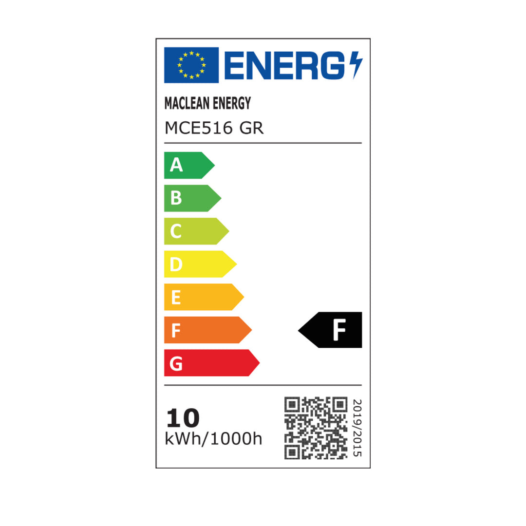 Maclean mozgásérzékelős LED-lámpa, PIR mozgásérzékelő, szürke színű, 10 W, IP65, 800 lm, semleges fehér fény (4000 K) MCE516 GR, 2 darab