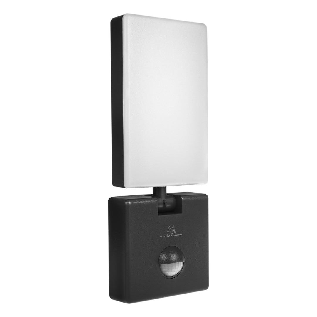 Maclean mozgásérzékelős LED-lámpa, PIR mozgásérzékelő, fekete színű, 10 W, IP65, 800 lm, semleges fehér fény (4000 K) MCE516 B, 2 darab
