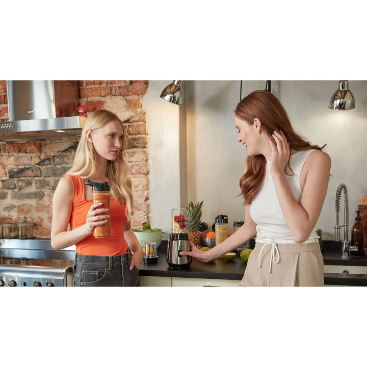 LOVIO LVJBL001 turmixgép, 500 W teljesítmény, 600 ml-es üvegpohár, 3 palack
