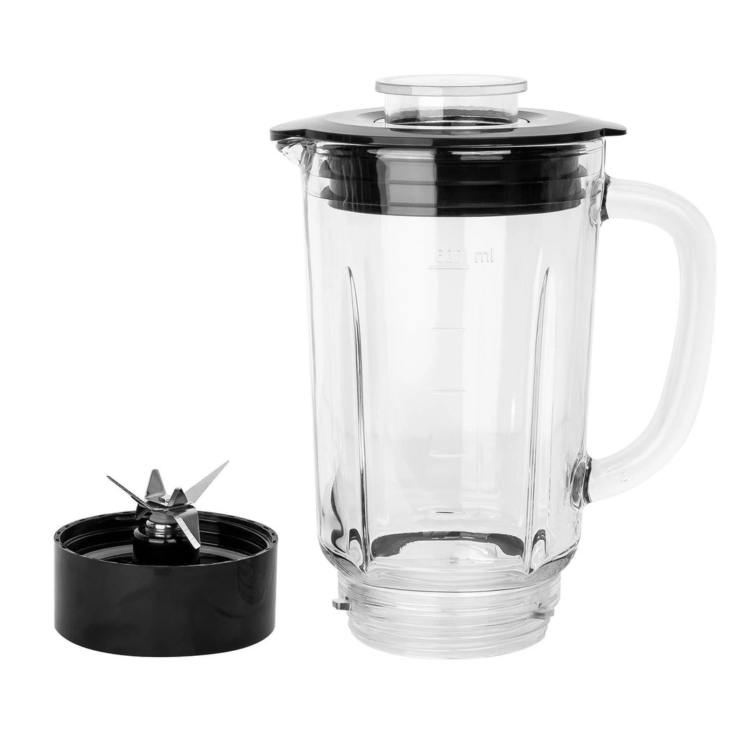 LOVIO LVJBL001 turmixgép, 500 W teljesítmény, 600 ml-es üvegpohár, 3 palack