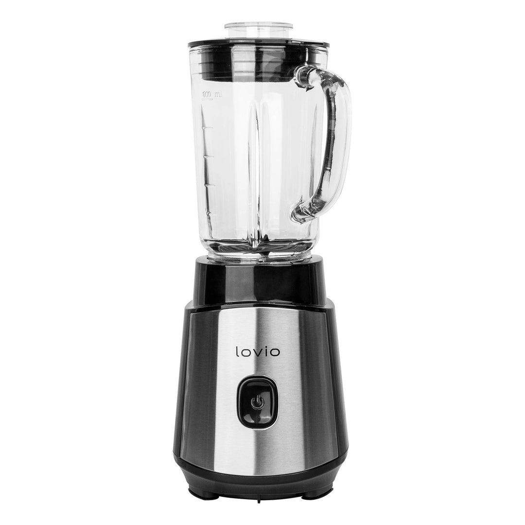 LOVIO LVJBL001 turmixgép, 500 W teljesítmény, 600 ml-es üvegpohár, 3 palack