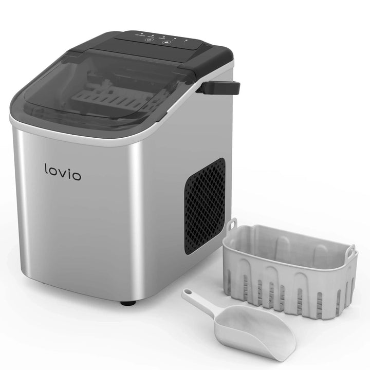 Lovio Crystal Ice háztartási jégkészítő, acél, ezüst színű, gyors jégkészítés