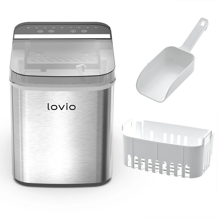 Lovio Crystal Ice Plus háztartási jégkészítő, acél, ezüst színű, gyors jégkészítés