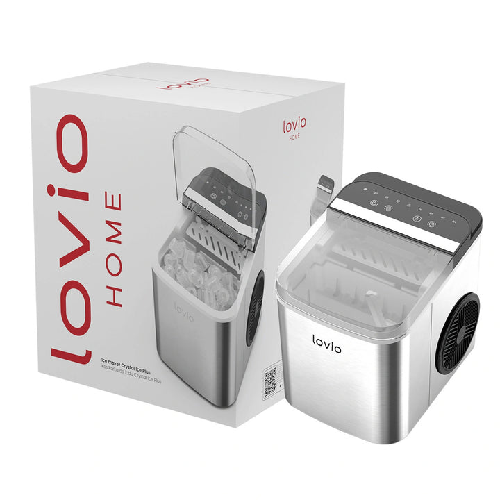 Lovio Crystal Ice Plus háztartási jégkészítő, acél, ezüst színű, gyors jégkészítés