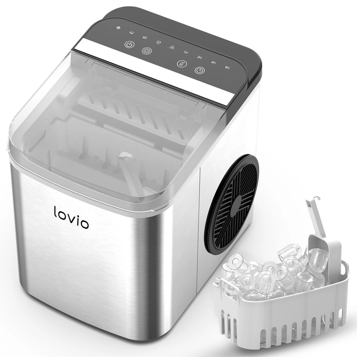 Lovio Crystal Ice Plus háztartási jégkészítő, acél, ezüst színű, gyors jégkészítés