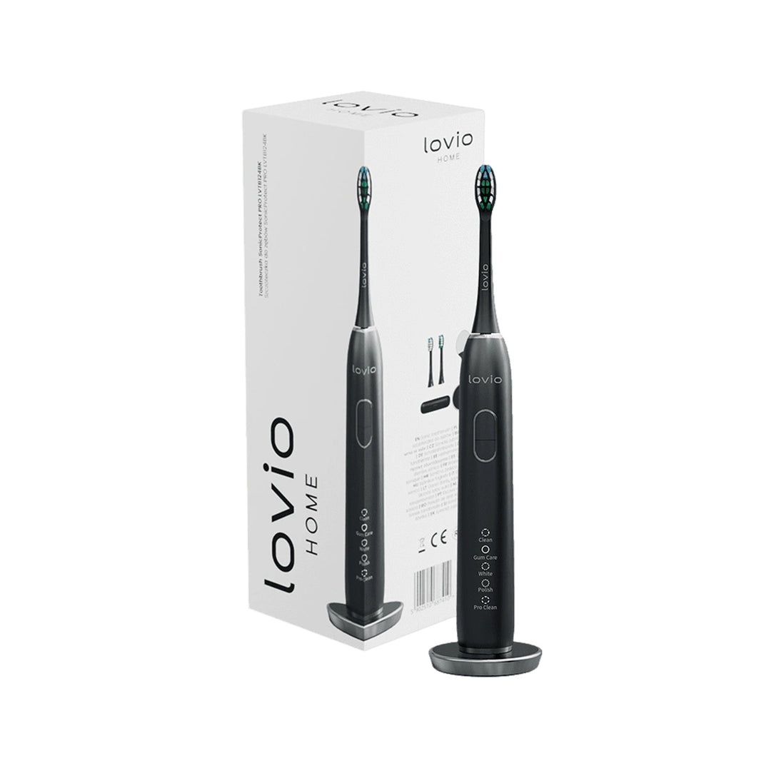 Lovio SonicProtect PRO elektromos fogkefe, fekete, LVTB124BK