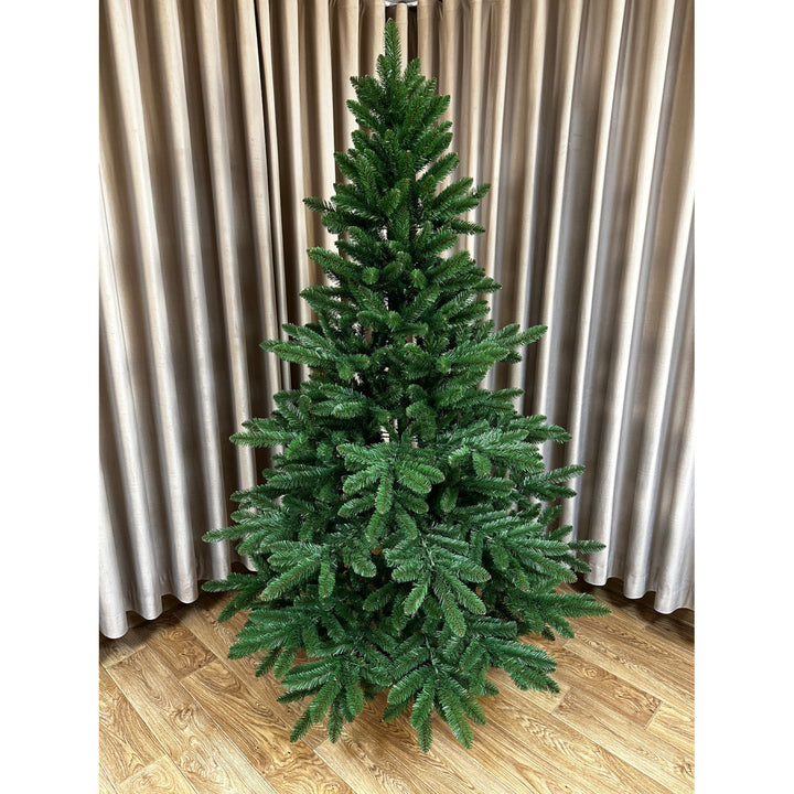Műfenyő, spanyol fenyő, PVC anyag, magasság 250 cm, fém állvány