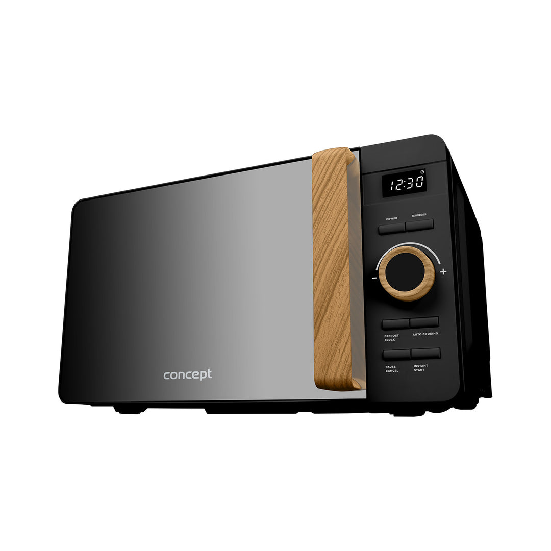 Concept mikrohullámú sütő, 5 teljesítményfokozat, kiolvasztási funkció, 20 literes űrtartalom, 800 W teljesítmény, fekete szín, MT3520bc