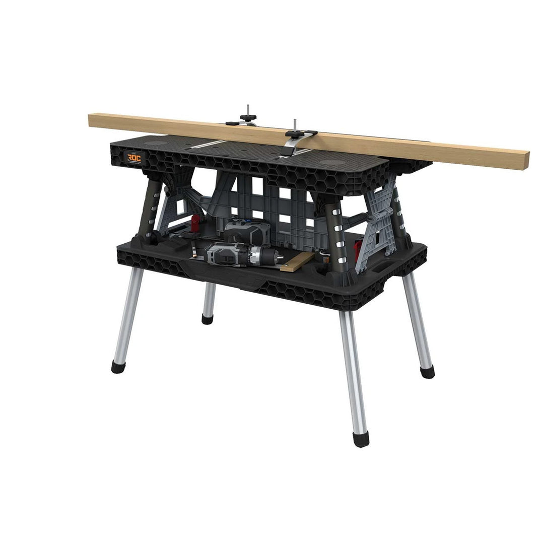 Keter 2.0 összecsukható munkapad, teherbírás: 453 kg, munkaterület: 85x56 cm, stabil fémlábak, 271269