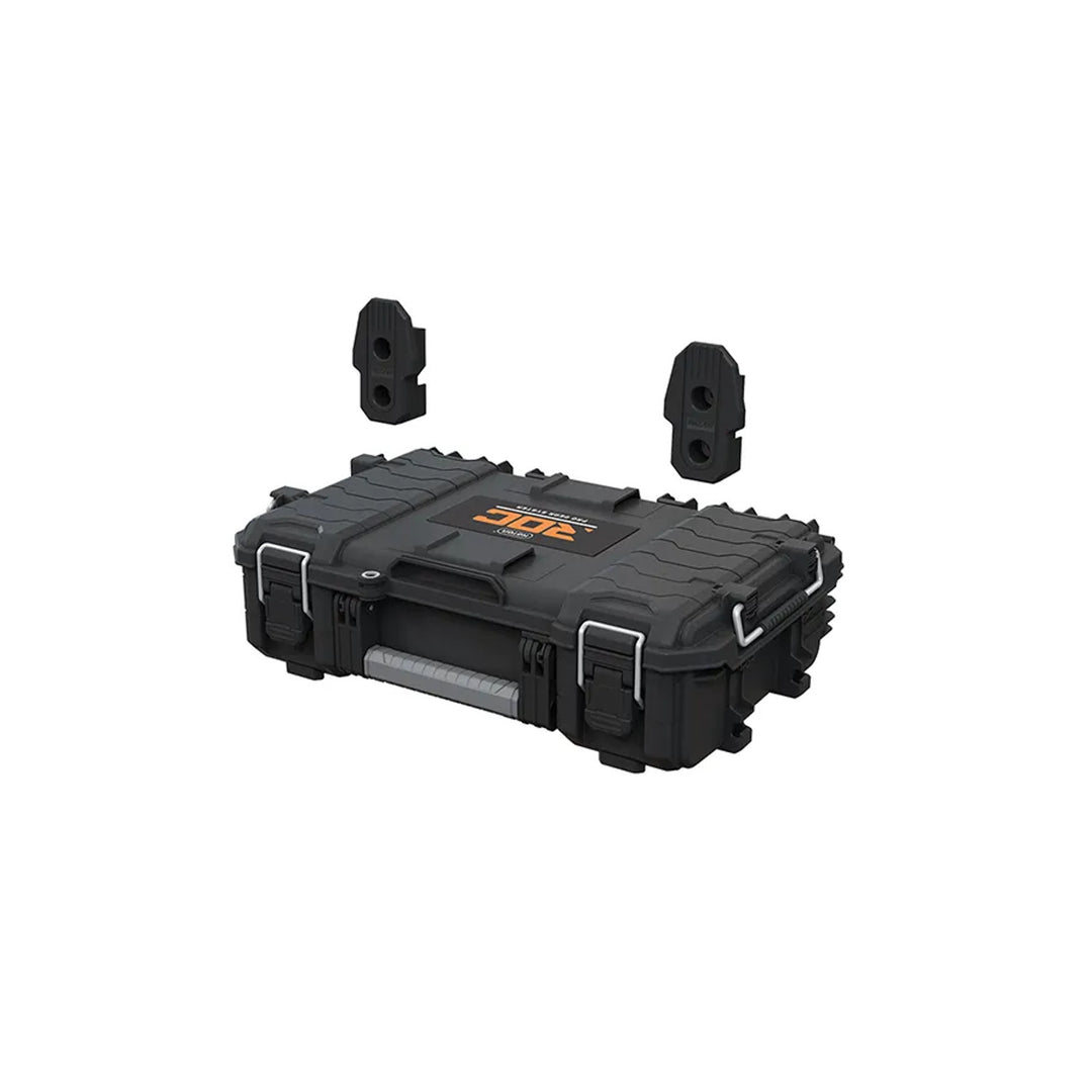 3 darabos Keter ROC Pro Gear 2.0 szerszámos láda szett, összesen 110 literes űrtartalom, IP65 védelem, leszerelhető teleszkópos fogantyú, lakatolási lehetőség, 256982