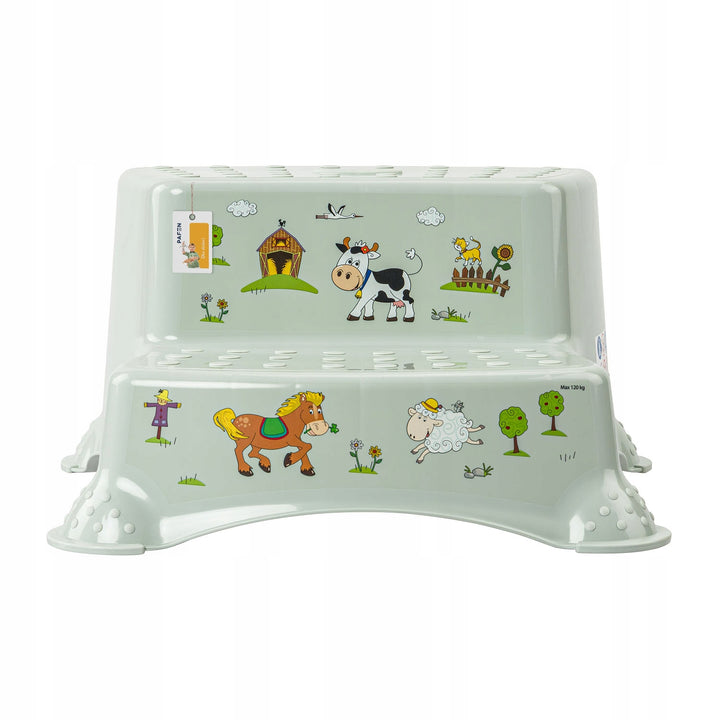 Keeeper kétlépcsős gyermekemelő, csúszásgátló funkcióval, „Funny Farm” sorozat, terhelhetőség: 120 kg, 1003132006300
