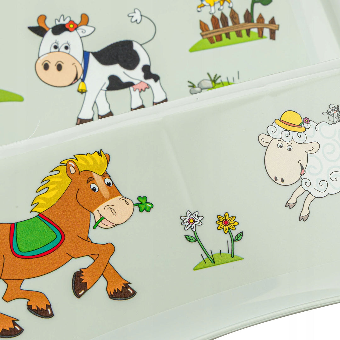 Keeeper kétlépcsős gyermekemelő, csúszásgátló funkcióval, „Funny Farm” sorozat, terhelhetőség: 120 kg, 1003132006300