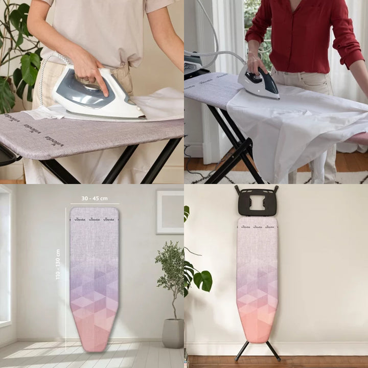 Vileda Diamond vasalódeszka-huzat, hossza 110–130 cm, magas hőmérsékletnek ellenálló, Quick Fix rendszer, 142468