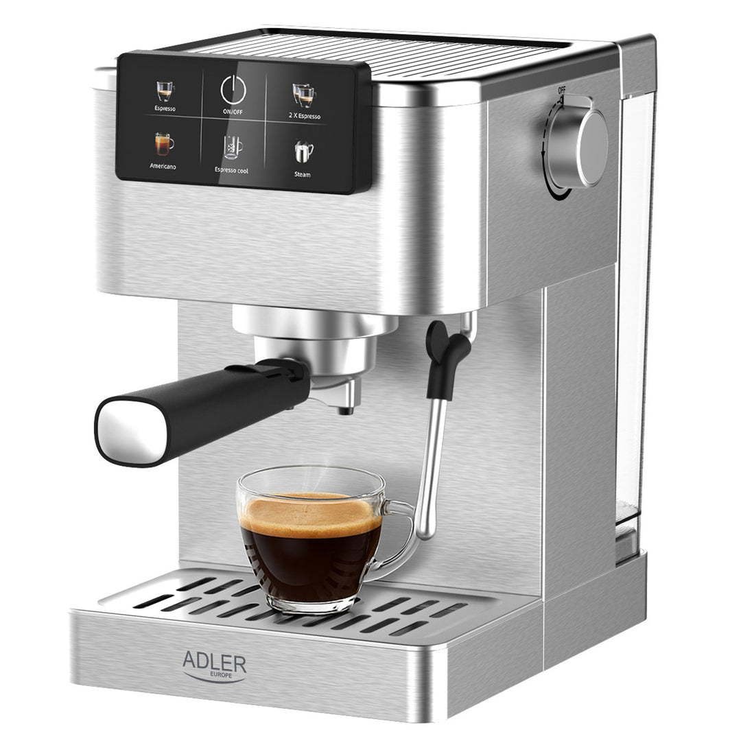 20 bar-os kávéfőző, Thermoblock, tejhabosító, 5-in-1, Adler AD 4390