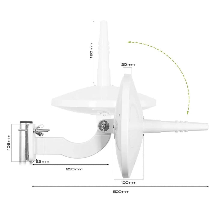 DVB-T/T2 Digital720 combo fehér VA0066 Vayox körsugárzó antenna