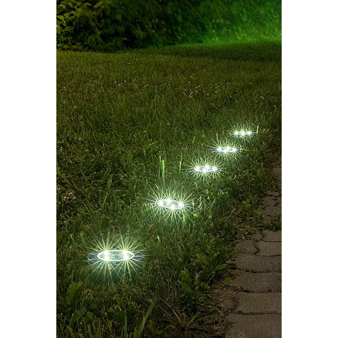 Rabalux Dannet napelemes kerti lámpa, IP44, szatén króm színű, 7975, 2 db