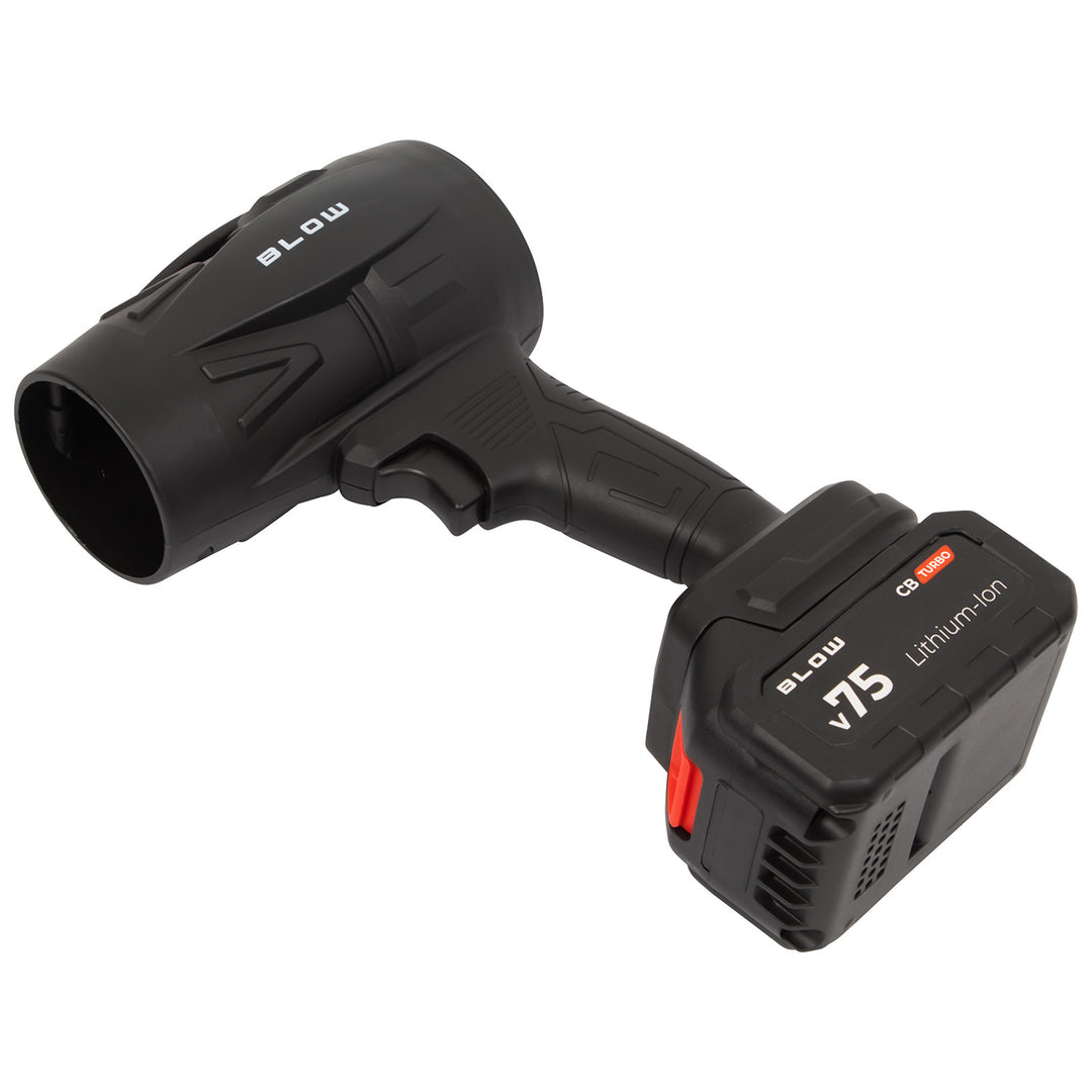 BLOW 21 V CB TURBO akkumulátoros fúvó, 130 000 fordulat/perc, 2,4 Ah, szállítótok