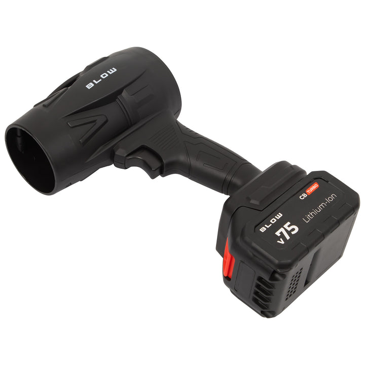 BLOW 21 V CB TURBO akkumulátoros fúvó, 130 000 fordulat/perc, 2,4 Ah, szállítótok