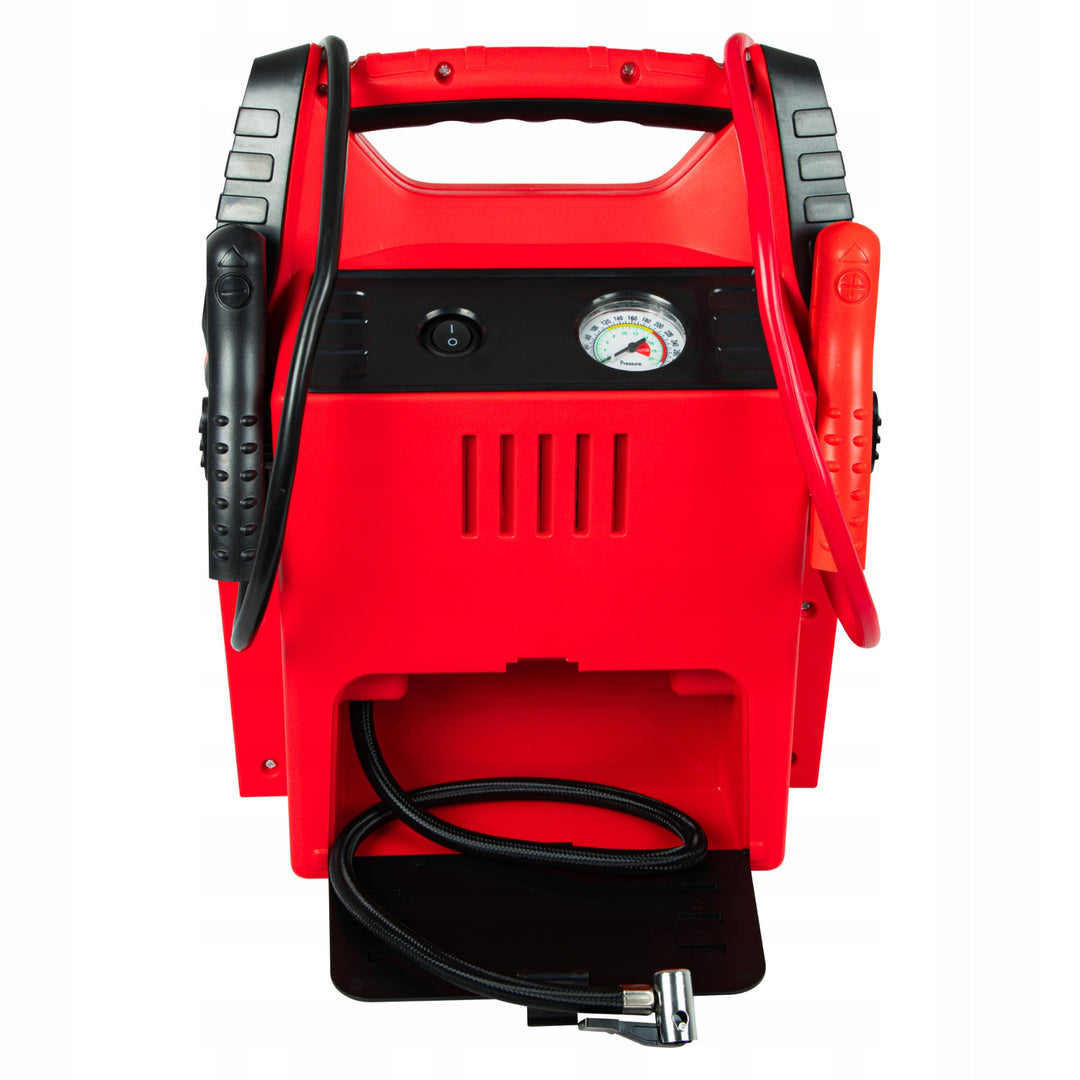Blow 5 az 1-ben indító, kompresszor-, töltő- és powerbank-funkcióval, 12 V-os, 20 000 mAh-s akkumulátorral, indítóáram: 400 A, csúcsáram: 900 A, túlterhelés elleni biztosítékkal ellátva, 81-210#