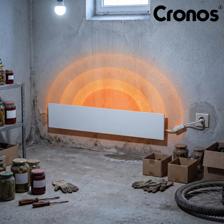 Cronos Anti-Mold infravörös fűtőpanel, 50 W teljesítmény, nedves falak helyi fűtésére és szárítására, MRH-50