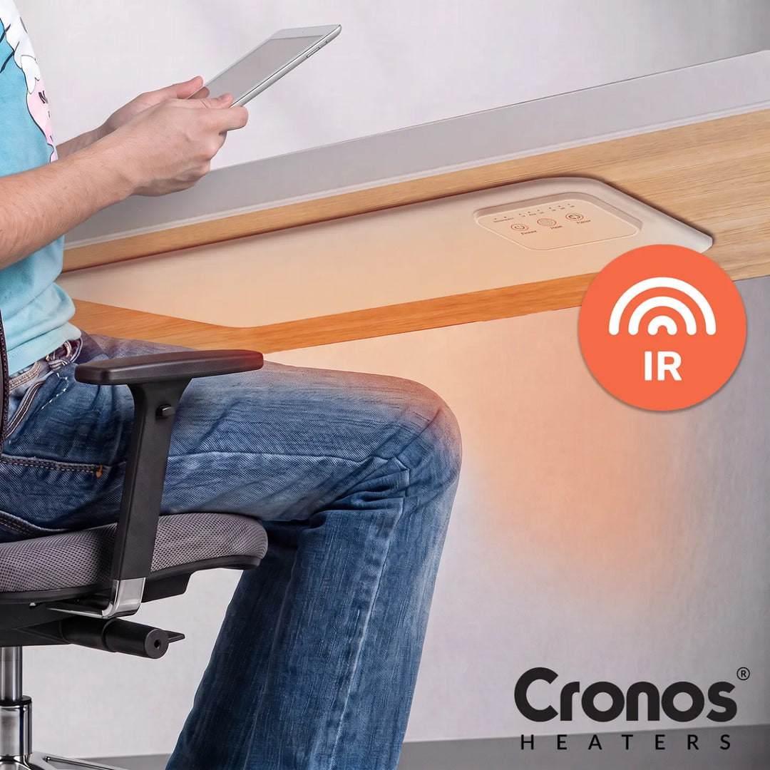 Cronos asztal alá szerelhető infravörös fűtőpanel, 120 W teljesítmény, időzítő, 3 üzemmód, DCH-150