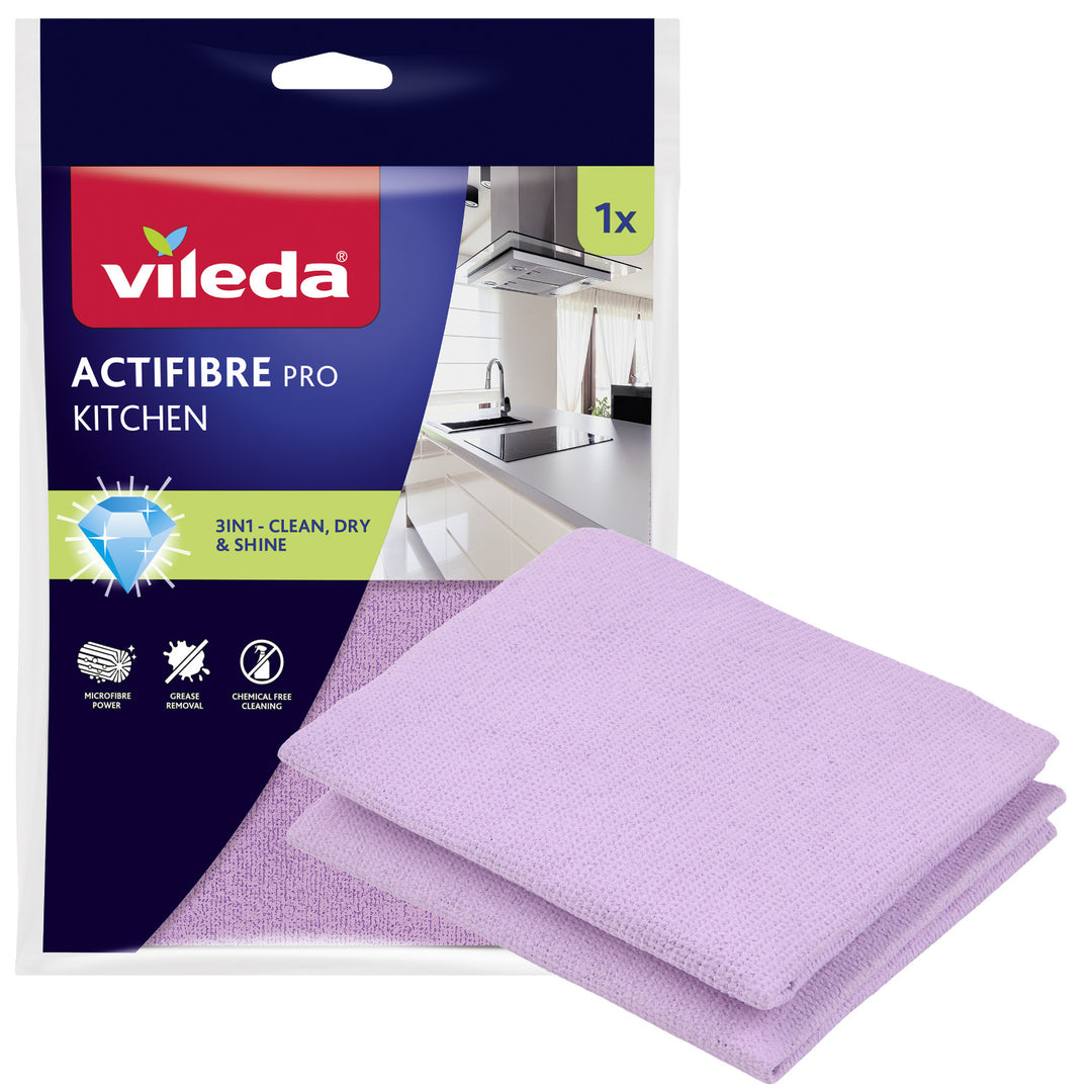 Vileda Actifibre Pro konyhai törlőkendő, 1 db, mikroszálas, PVA bevonattal, 60 °C-ig mosható, 183303