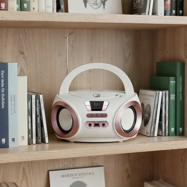 Boombox rádió CD-MP3, USB, FM rádió, AUX, fejhallgató-csatlakozó, Adler, AD 1181