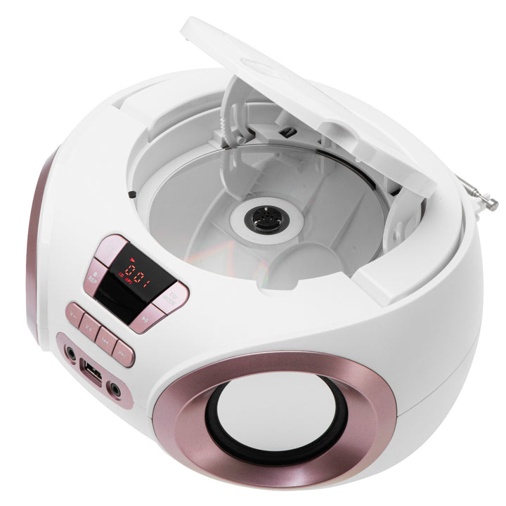 Boombox rádió CD-MP3, USB, FM rádió, AUX, fejhallgató-csatlakozó, Adler, AD 1181