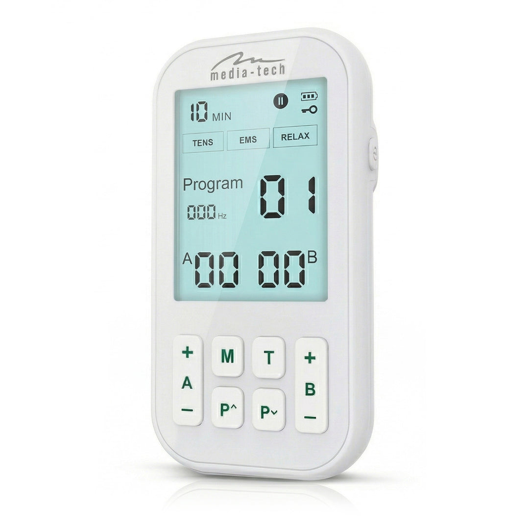 Masszírozó és izomelektrostimulátor, TENS/EMS, 3-in-1 stimuláció, Mediatech, MT6543