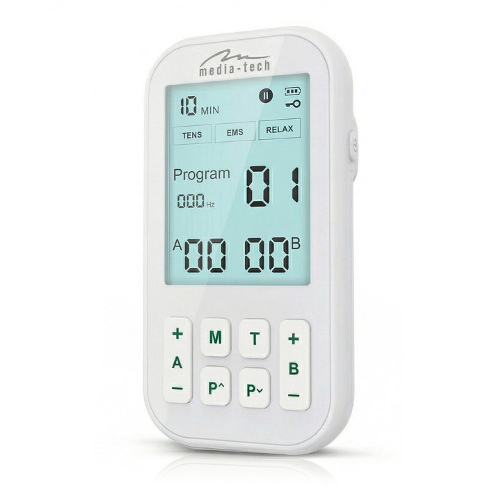 Masszírozó és izomelektrostimulátor, TENS/EMS, 3-in-1 stimuláció, Mediatech, MT6543