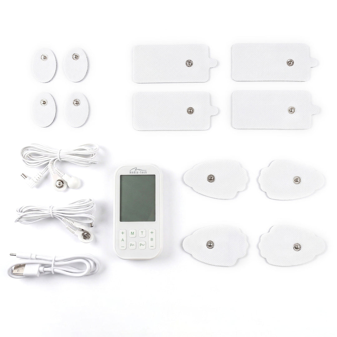 Masszírozó és izomelektrostimulátor, TENS/EMS, 3-in-1 stimuláció, Mediatech, MT6543