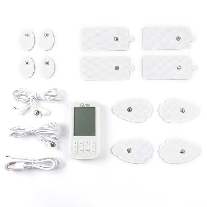 Masszírozó és izomelektrostimulátor, TENS/EMS, 3-in-1 stimuláció, Mediatech, MT6543