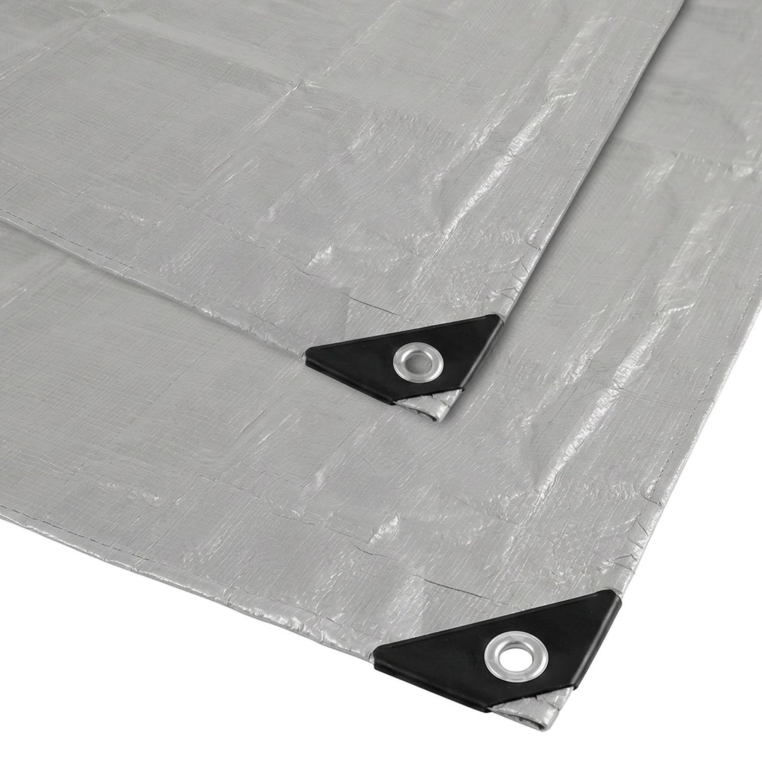 Ezüst színű ponyva, 120 g, 4x6 m, VA0476, vízálló, Vayox