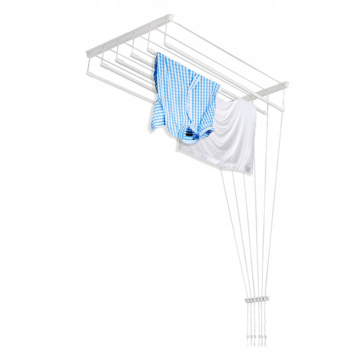Mennyezeti ruhaszárító, 6 rúd, 140 cm, szárítófelület 8,4 m, Sepio