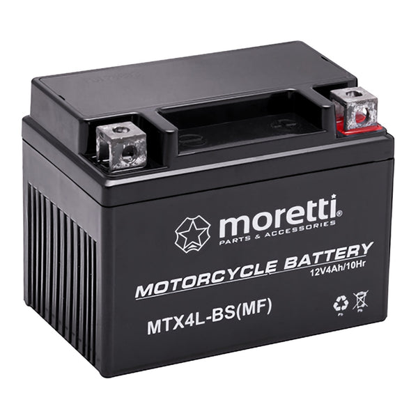 Moretti akkumulátor, 12 V, 4 Ah, AGM (gél), indítási áram 50 A, AKUYTX4L-BSXMOR000