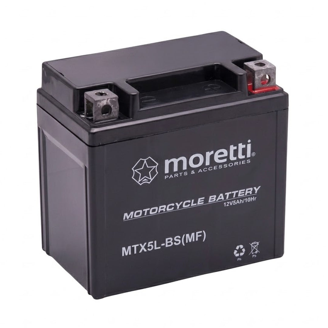 Moretti akkumulátor, 12 V, 5 Ah, AGM (gél), indítóáram 70 A, AKUYTX5L-BSXMOR000