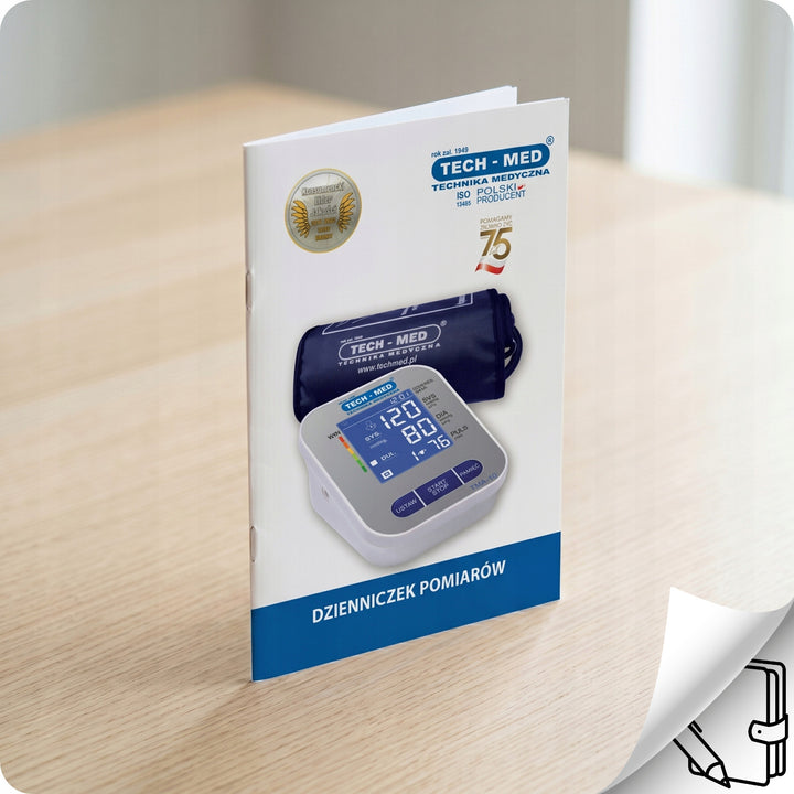 Elektronikus vérnyomásmérő, háttérvilágításos kijelző, 22–32 cm-es mandzsetta, aritmia-jelző, TMA-10, Tech-Med
