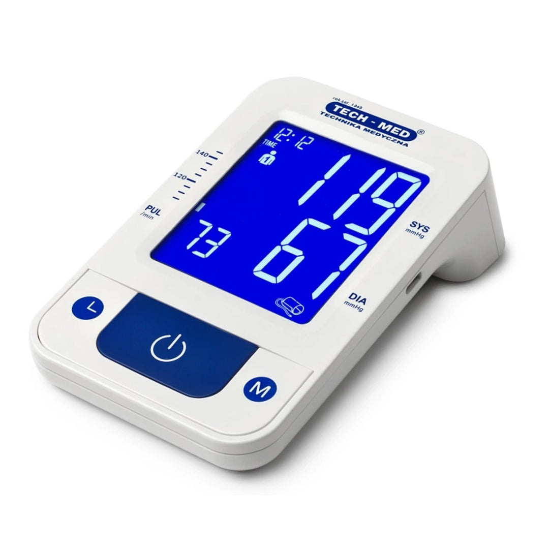 Elektronikus vérnyomásmérő, hangos visszajelzés, 22–42 cm-es mandzsetta, IHB-kijelző, TMA-CONTROL3, Techmed