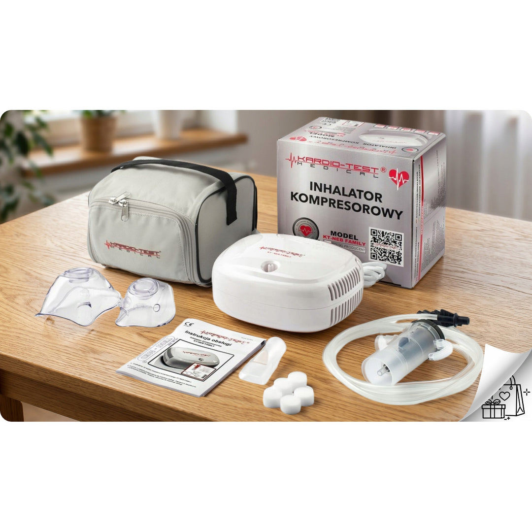 Kompresszoros inhalátor, 2 maszk, KT-NEB FAMILY, Techmed