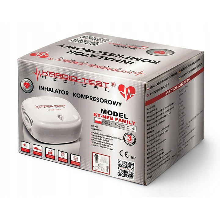Kompresszoros inhalátor, 2 maszk, KT-NEB FAMILY, Techmed