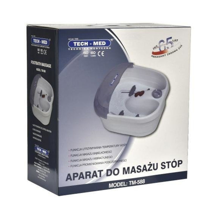Lábmasszírozó készülék, hidromasszázs, buborékos masszázs, rezgő masszázs, infravörös, TM-588, Tech-Med