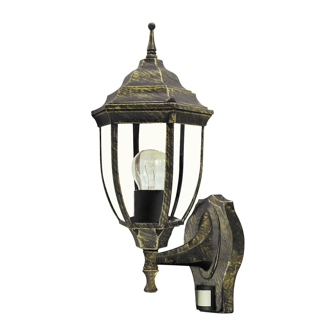 Rabalux falilámpa, kültéri, mozgásérzékelővel, IP43, E27, max. 60 W, antik arany, Nizza, 4 darab