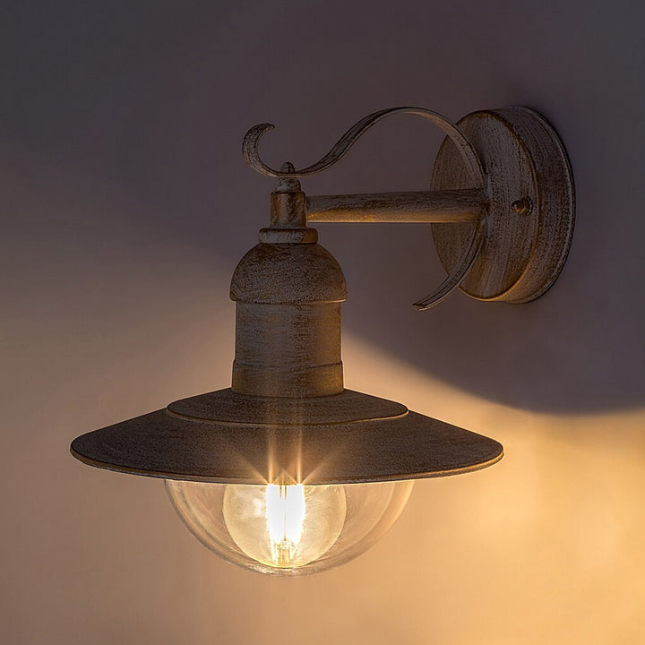 Rabalux falilámpa, kültéri, IP44, E27, max. 60 W, antik fehér, Oslo, 2 darab