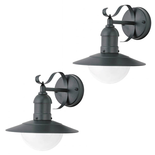 Rabalux falilámpa, kültéri, IP44, E27, max. 60 W, zöld, Oslo, 2 db